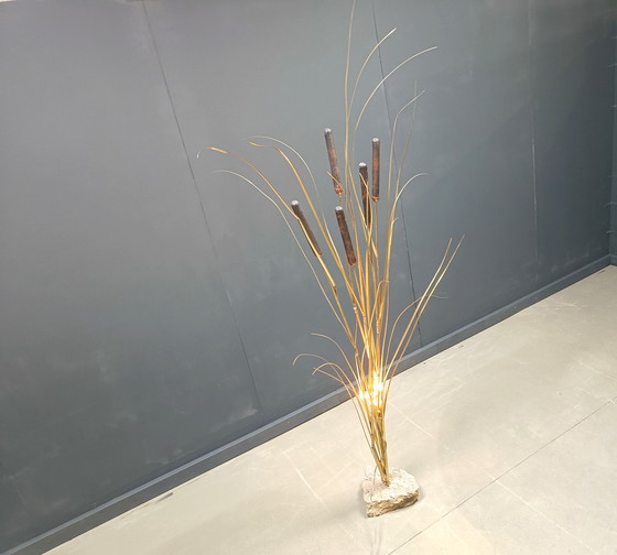 Image 1 of Messing staande lamp van Daniel D'Haeseleer, 1970