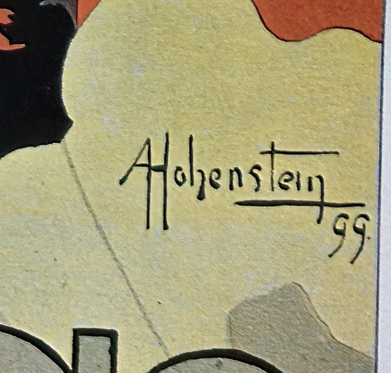 Image 1 of Adolfo Hohenstein - Cromo-Litografía Art Nouveau Orario Cooperativo