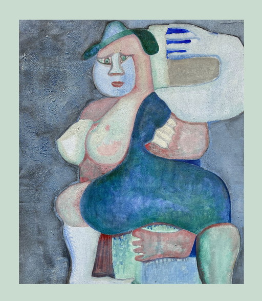 Composition expressionniste et érotique de N.Boéri Véfour. France années 80