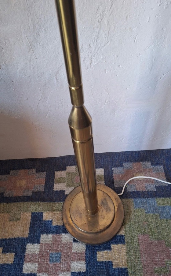 Image 1 of Brutalistische Stehlampe aus Messing mit vier Leuchten aus der Mitte des 20. Jahrhunderts, 1960er Jahre