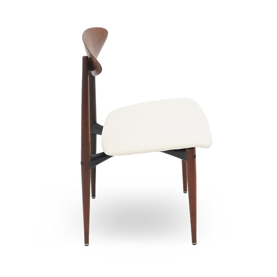 Image 1 of 8 chaises en teck et velours par Amma, 1960s