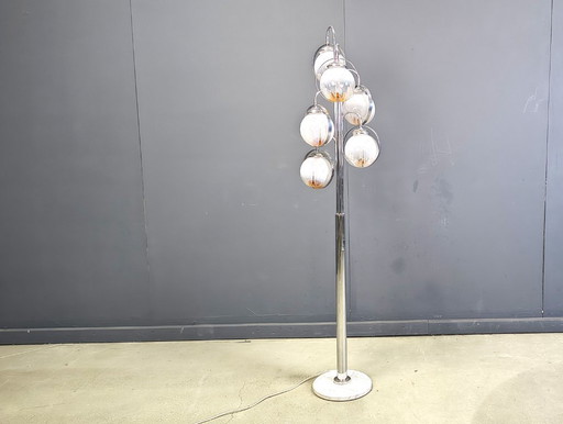 Vintage vloerlamp van Murano-glas van Mazzega, jaren 70.