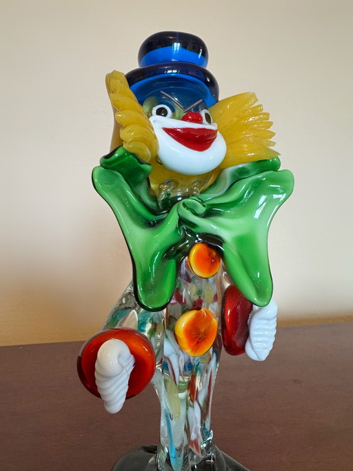 Clown Verre de Murano Vintage