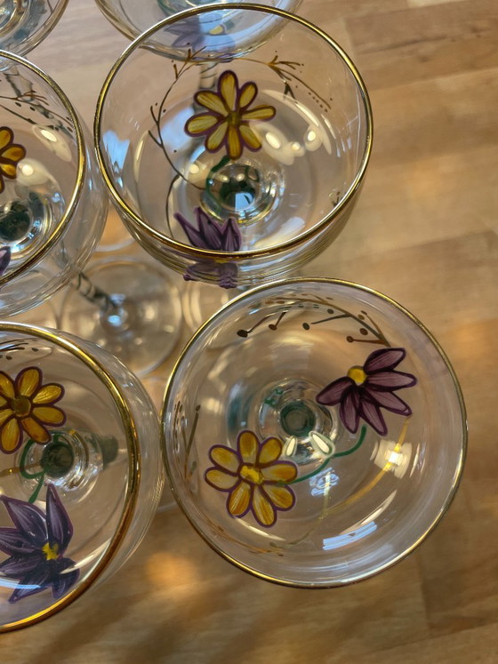 Set di 12 bicchieri da liquore Paul Nagel serie Tiffany dipinti a mano vintage – Bicchieri e caraffe, Glass (photo 12 of 16)