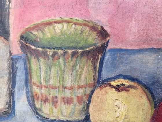 Original Double-Sided Oil Painting - Mid-Century – Paintings & Drawings, Canvas (photo 9 of 12)