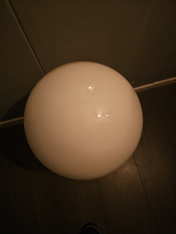 Image 1 of Lampada da terra vintage a spirale WOJA bianca.