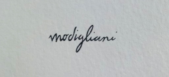 Image 1 of Amedeo Modigiliani (1884-1920): "Studio di nudo 1". Litografia offset in cornice da galleria con vetro acrilico antiri