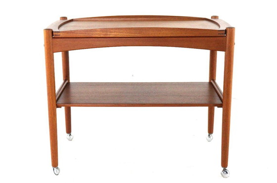 Image 1 of Carrello Poul Hundevad con vassoio rimovibile, stile vintage danese.