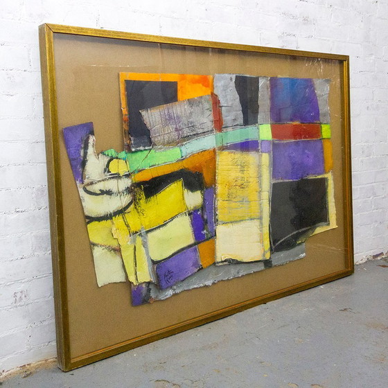 Image 1 of Christian Kares, Abstrakte Komposition, 1990er Jahre, Acryl auf Karton, gerahmt