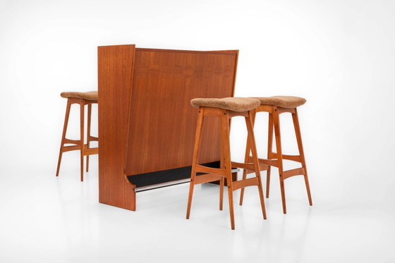 Mueble Bar SK661 y Taburetes de Bar de Johannes Andersen para Skaaning & Son años 60 – Andersen (Johannes) (photo 5 of 23)
