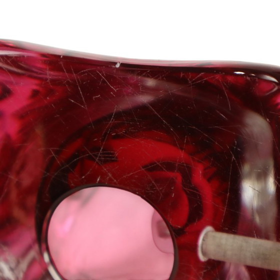 Purple Pink Crystal Table Lamp Val Saint Lambert Sixties – Glass (photo 11 of 13)
