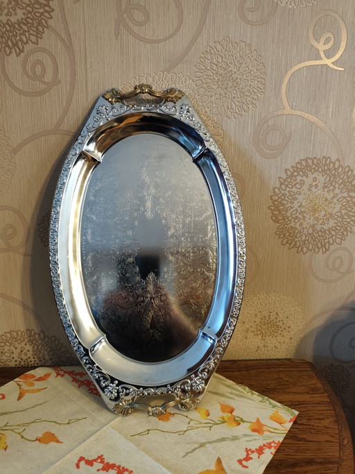 Vintage silberne Servierschale