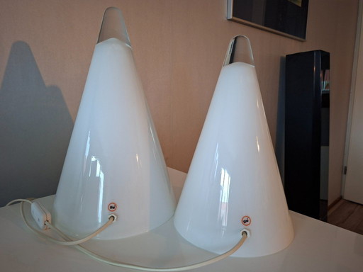 ILU di Vetro Teepee Lamp cone lamp glass 35 cm and 30 cm. for sale together