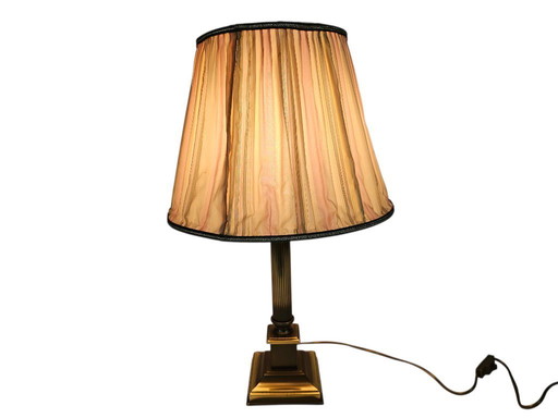 Herda Holland - Dutch design - model T 9670 - bronze - brass - column table lamp - Neoclassical style - 70s