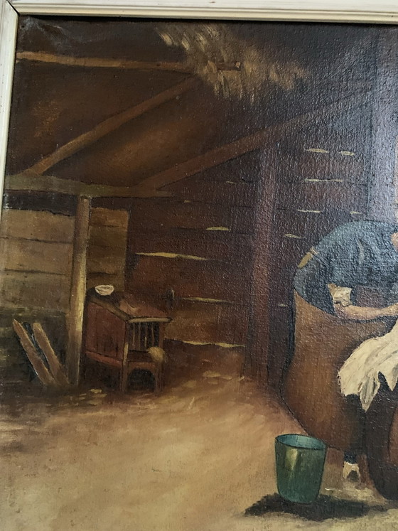 Schilderij, Kunst, Hout, Canvas, Beige (foto 15 van 15)
