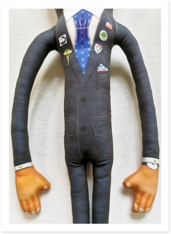 Image 1 of Super Obama Geschenk | Superhelden-Obama-Kunstpuppe | Pop-Art-Barack-Obama-Dekoration | Comic-Sammlerstück