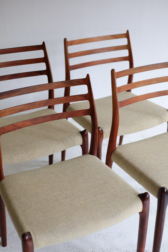 Image 1 of Set of 4 dining chairs model 78 Niels Otto Møller