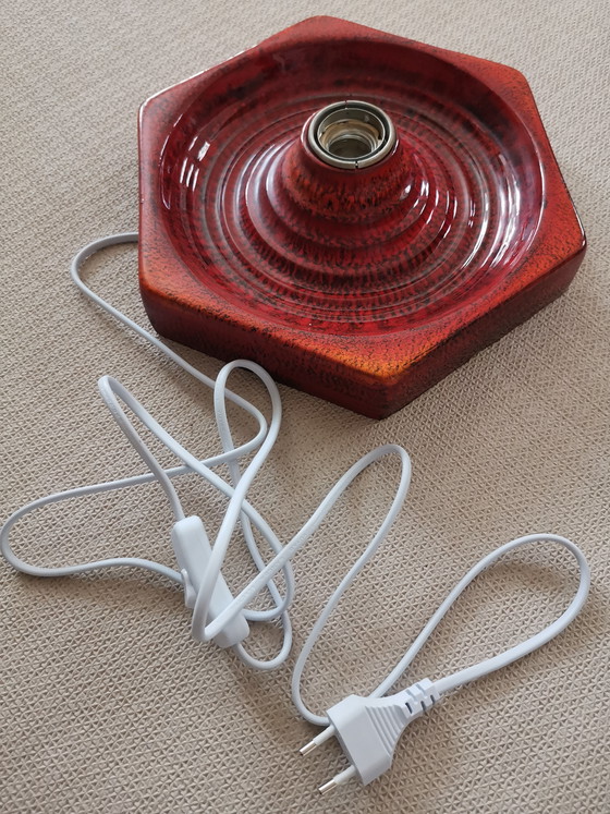 Image 1 of 1 de 3 lámparas de pared de cerámica originales de la era espacial de los años 70 de Hustadt Leuchten