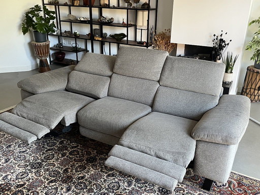 Hermoso sofá de 3 plazas tapizado en gris Zitmaxx