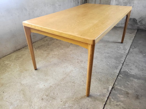 Image 1 of Vintage oak dining table by Henning Kjaernulf for Vejle