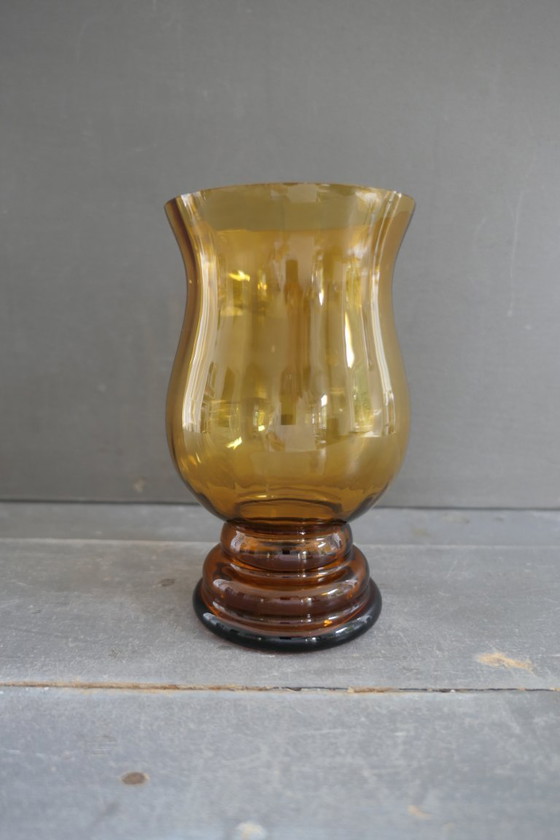 Image 1 of Vaso in vetro Art Déco color ambra