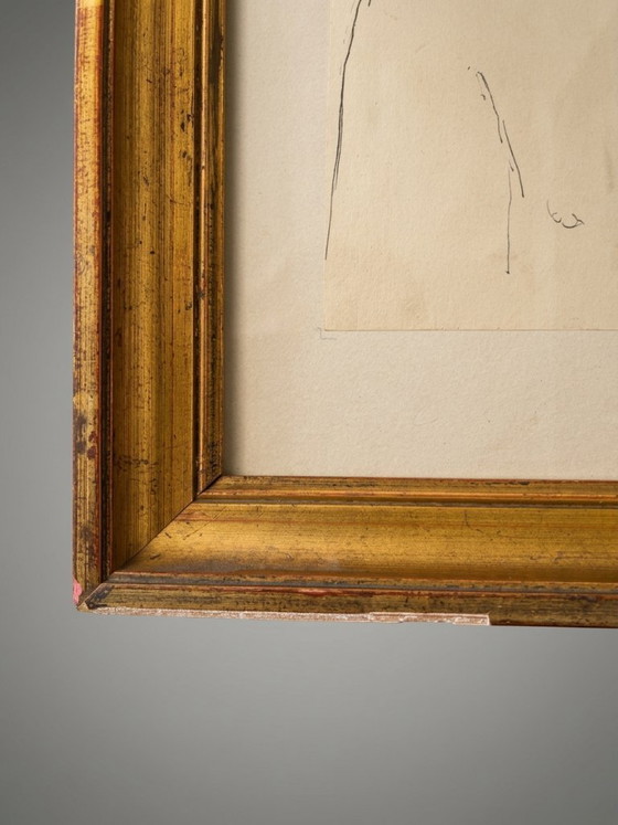 Marcel Dumont – Ritratto di bambino – Inchiostro su carta - 45 cm – Dipinti e disegni, Glass (photo 6 of 8)