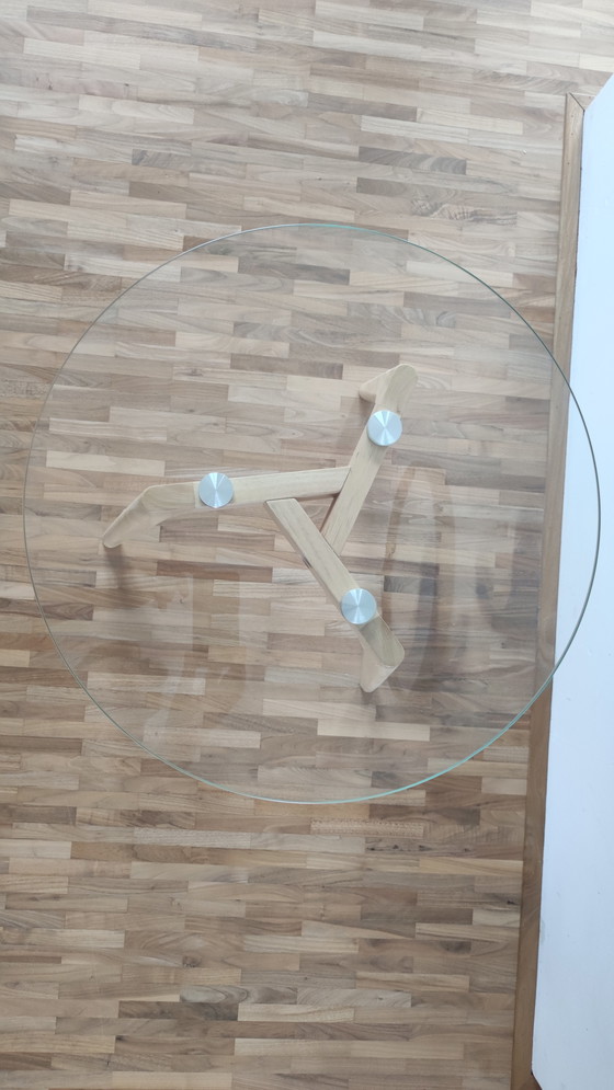 Image 1 of Tavolino in vetro e legno