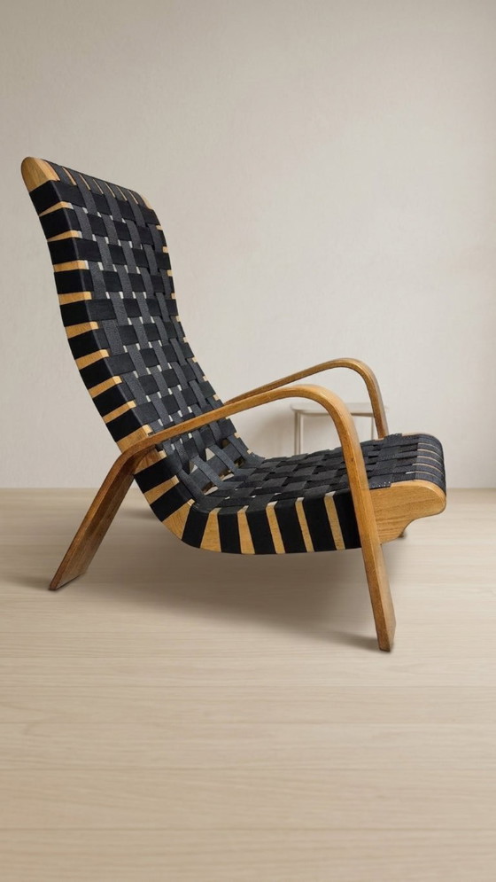 Par de sillones de madera tejida de mediados de siglo, década de 1950, Checoslovaquia, 68 × 90 × 100 cm (photo 13 of 14)