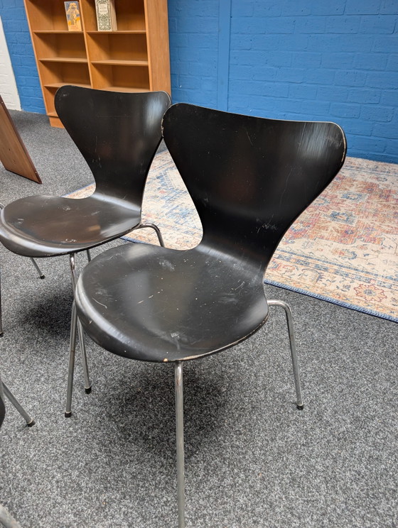 Image 1 of 5x Vintage Vlinderstoelen, Arne Jacobsen Voor Fritz Hansen, Jaren 70