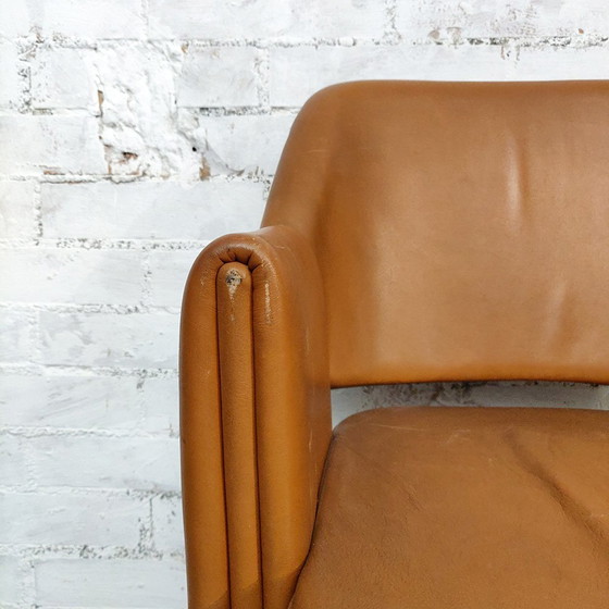 Image 1 of Deauville leren fauteuils van Marc en Pierre Simon voor Airborne, 1960