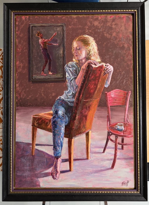 Original Ölgemälde auf Tafel "FF Chilling"