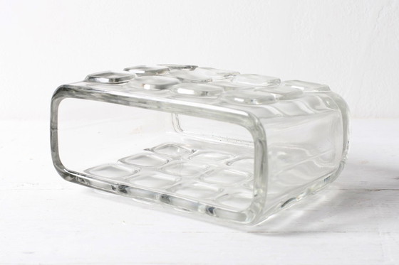 Image 1 of František Vizner Glass Jardinière Vase, Mid-Century Czech Design