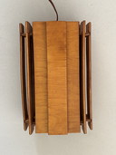 Scandinavian wooden slat lamp 1970s