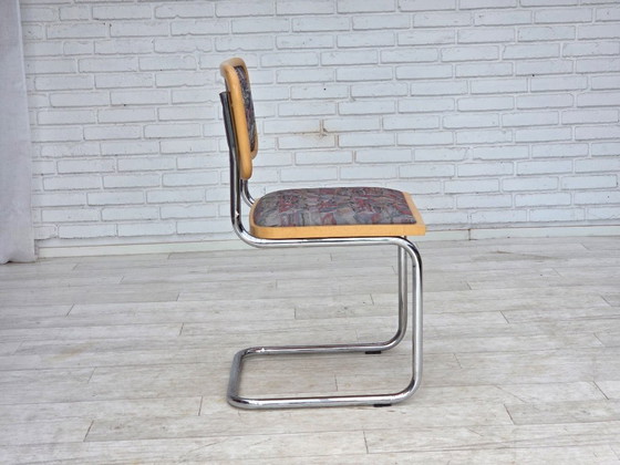Image 1 of Juego de 4 sillas de comedor italianas de estilo Bauhaus, de la década de 1970.