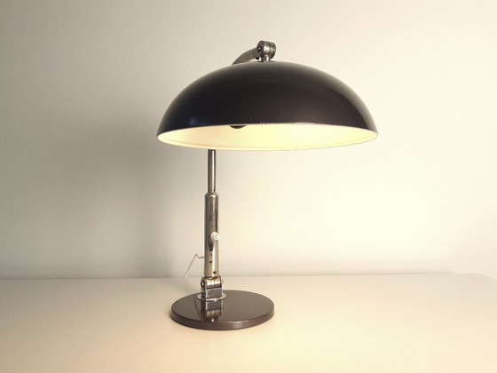 Image 1 of Hala Zeist desk lamp, anthracite-colored vintage MCM lamp, industrial lamp, mid-century modern table lamp