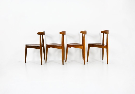 Image 1 of Sillas de comedor FH4103 de Hans J. Wegner para Fritz Hansen, década de 1950, juego de 4