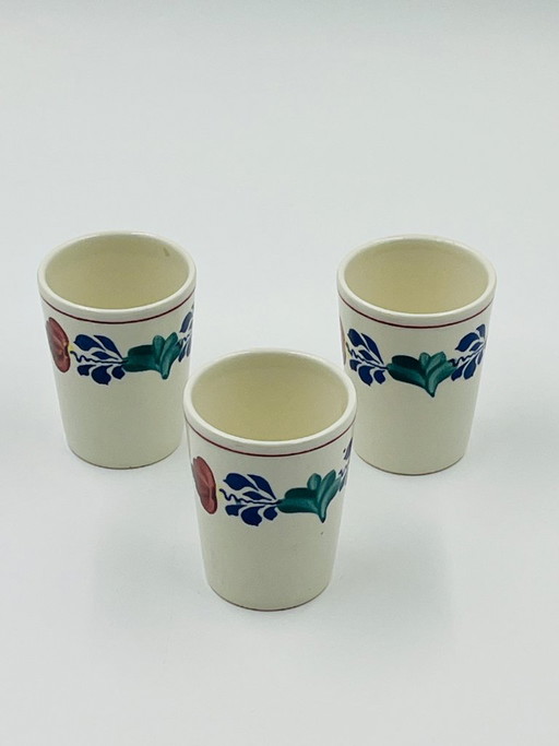 Trío de copas Boerenbont - Boch Frères Bélgica – servies, Ceramic