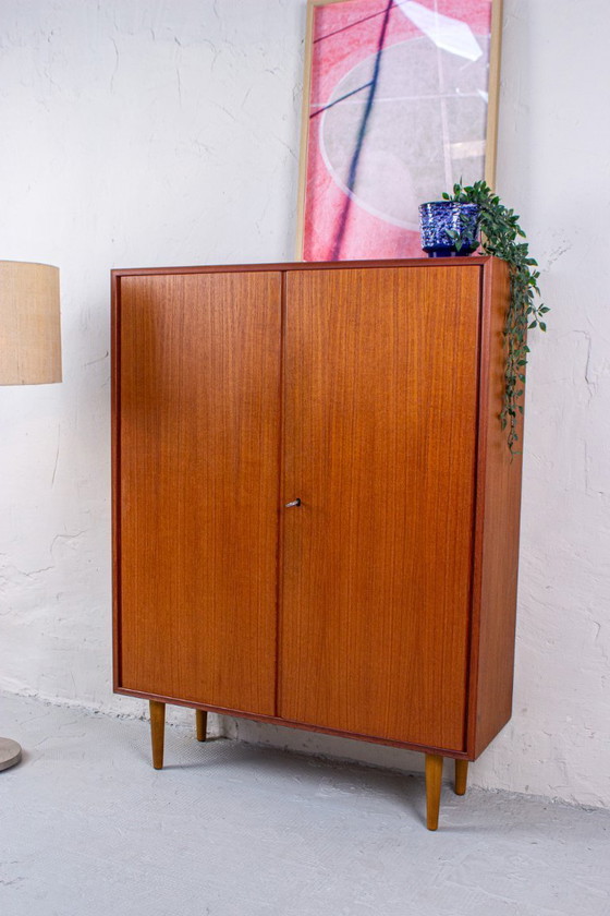Image 1 of Vintage highboard cabinet chest of drawers sideboard Mid Century Danish