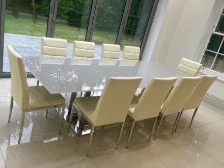 Image 1 of 1 x Esstisch aus Glas/Chrom