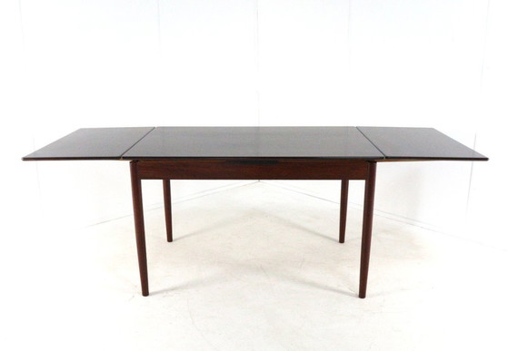 Image 1 of Palissander verlengbare rechthoekige eetkamertafel vintage 