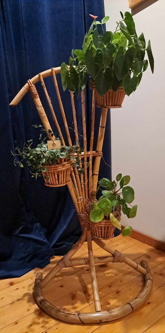 Image 1 of Retro-Blumenständer mit 3 originalen Körben