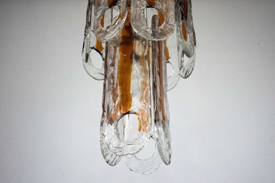 Image 1 of Italian Vintage Murano glass chandelier by Mazzega, model Occhio. Italy 1970s
