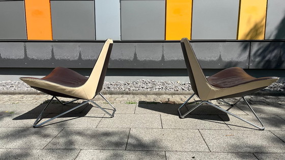 Image 1 of Walter Knoll Design Armchair My Chair Leather brown-beige - Set of 2