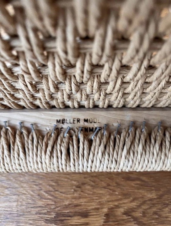 Image 1 of Danish design dining set oak table + 6 J.L. Møller chairs