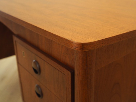 Image 1 of Teakhouten bureau, Deens design, jaren 70, gemaakt in Denemarken.