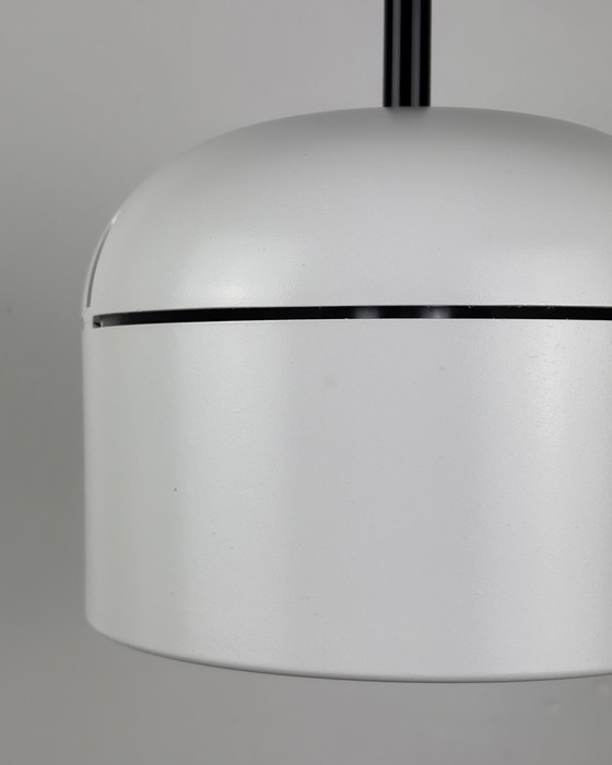 Image 1 of Staff Leuchten Arnold Berges Duo Matte white Vintage Pendant Lamp, Space Age, 70s, Mid Century, Industrial design, Germany 1970s