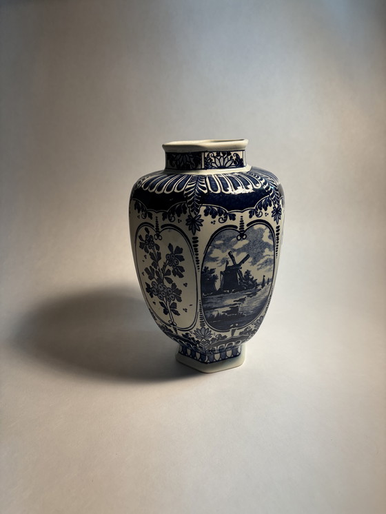 Image 1 of Delft blue vase by Boch