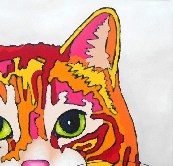 Image 1 of El gato de colores (dibujo a mano)