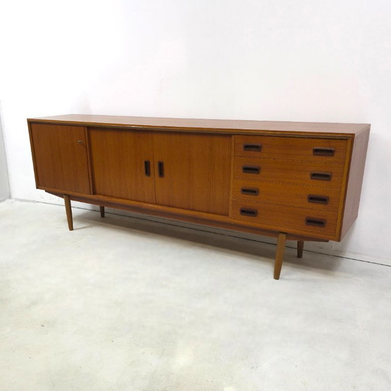 Image 1 of XL Mid Century Teak Dresser 70s Vintage Danish