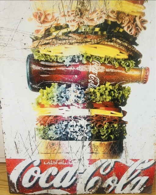 Cartel Chapa Coca-Cola Vintage 60x40 - Original India Retro